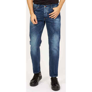 Vêtements Homme Jeans Sette/Mezzo Jean capri coupe slim SetteMezzo avec 5 poches Bleu