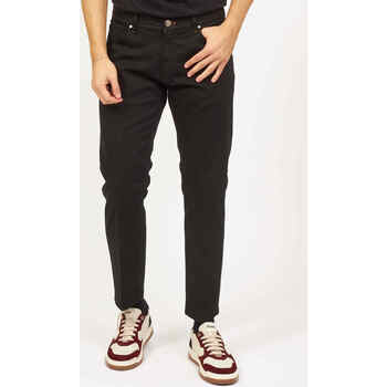 Vêtements Homme Pantalons Sette/Mezzo Pantalon slim noir SetteMezzo avec 5 poches Noir