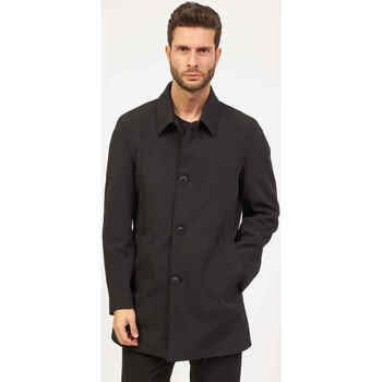 Vêtements Homme Manteaux Sette/Mezzo Manteau noir SetteMezzo avec boutons et poches Noir