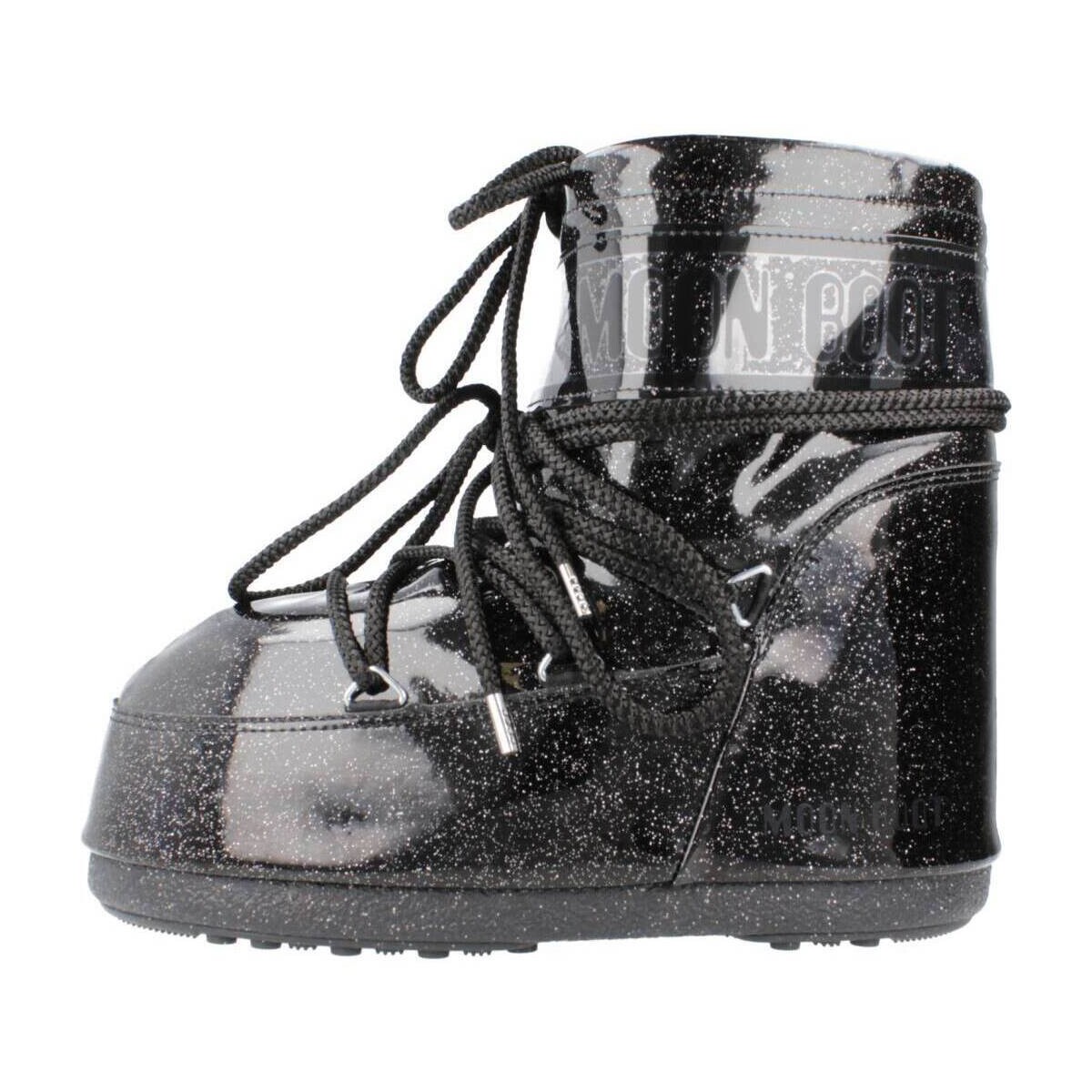 Chaussures Femme Bottes Moon Boot MB ICON LOW GLITTER Noir