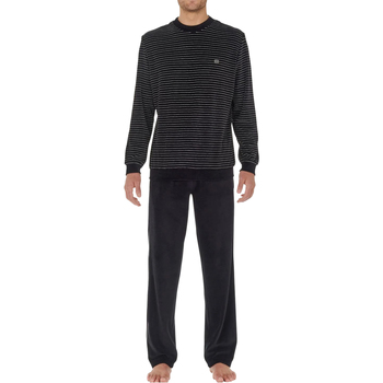 Vêtements Homme Pyjamas / Chemises de nuit Hom Pyjama coton long Noir