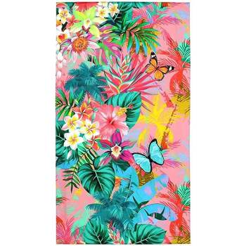 Maison & Déco Serviettes de plage Lasa Home Drap de bain Flowers 100 x 180 cm Multicolore