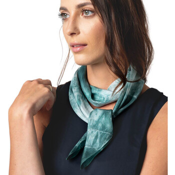 Accessoires textile Femme Votre article a été ajouté aux préférés Allée Du Foulard Carré de Soie Tie Dye Hoa Vert