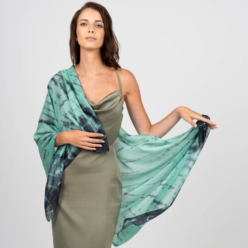 Accessoires textile Femme Sacs homme à moins de 70 Etole Soie Tie Dye Noy Vert
