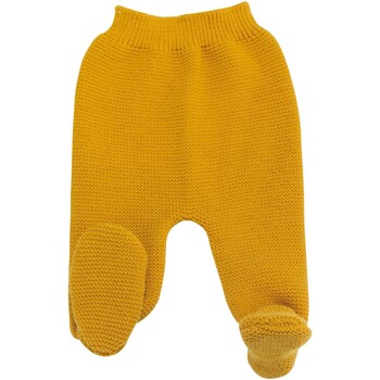 Vêtements Enfant Pantalons fluides / Sarouels Trois Kilos Sept Pantalon maille bébé Jaune