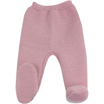 Vêtements Enfant Pantalons fluides / Sarouels Trois Kilos Sept Pantalon maille bébé Rose