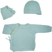 Trousseau naissance - Brassière chaussons et bonnet