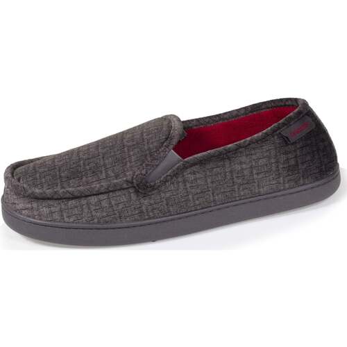 Chaussures Homme Chaussons Isotoner Chaussons Mocassins velour ultra doux Gris