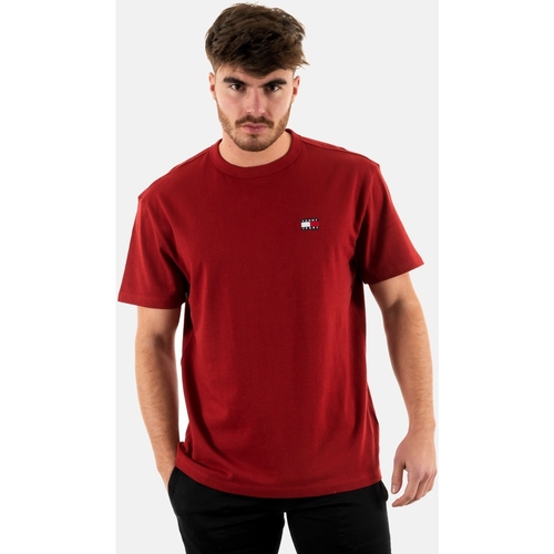 Vêtements Homme T-shirts manches courtes Tommy Jeans dm0dm17995 Rouge
