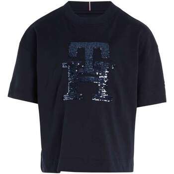 Vêtements Fille T-shirts manches courtes Tommy Hilfiger 152769VTAH23 Marine
