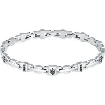 bijoux maserati  bracelet en acier et cristal 