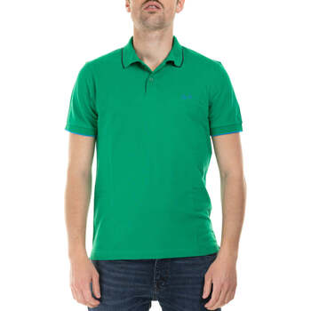 Vêtements Homme wallets suitcases pens stripe-detail polo-shirts men Knitwear Sun68  Vert