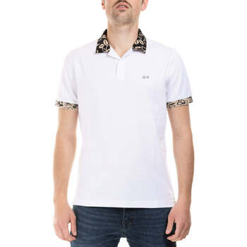 Vêtements Homme wallets suitcases pens stripe-detail polo-shirts men Knitwear Sun68  Blanc
