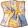 Accessoires textile Femme Echarpes / Etoles / Foulards Alberto Cabale Petit carré de Soie Bigflower Cléo Jaune Jaune