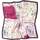 Accessoires textile Femme Echarpes / Etoles / Foulards Alberto Cabale Petit carré de Soie Bigflower Cléo Rose Rose