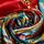 Accessoires textile Femme Echarpes / Etoles / Foulards Versace Carré Soie Feather Rouge Rouge