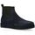 Chaussures Femme Boots So Send Boots cuir velours Marine