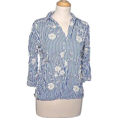 Vêtements Femme buy shahad x khizana puff sleeve belted taffeta dress Pimkie top manches longues  36 - T1 - S Bleu Bleu