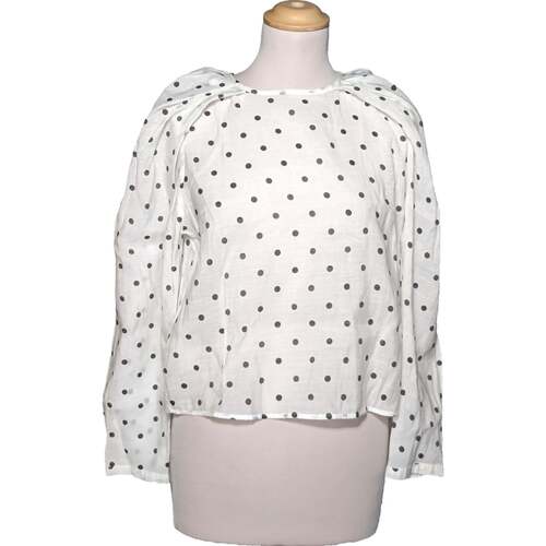Vêtements Femme logo-embroidered spaghetti-strap mini dress Nero Mango top manches longues  36 - T1 - S Blanc Blanc