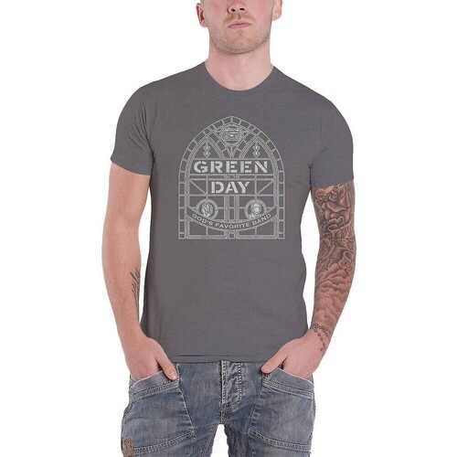 Vêtements T-shirts manches longues Green Day RO433 Gris