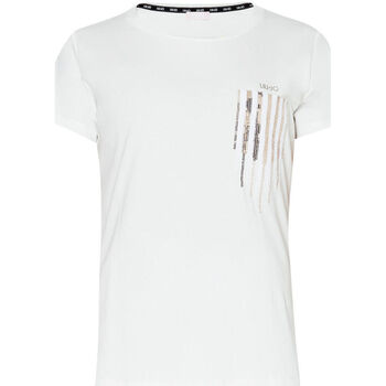 Vêtements Femme Moyen : 3 à 5cm Liu Jo T-shirt avec strass Beige