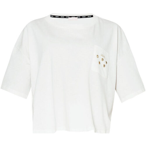 Vêtements Femme T-shirts Lace-up & Polos Liu Jo T-shirt avec poche Beige