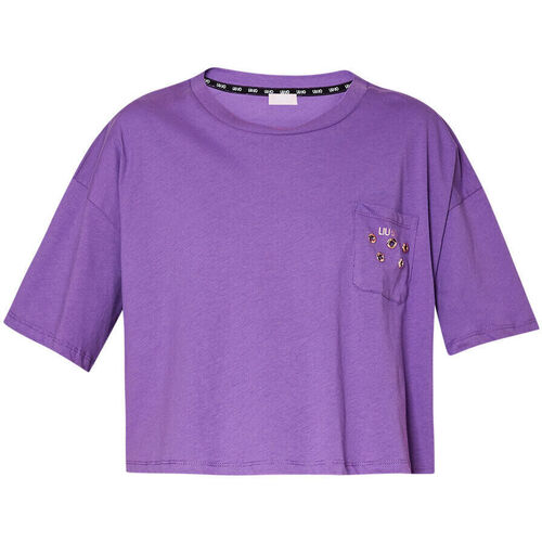 Vêtements Femme en 4 jours garantis Liu Jo T-shirt avec poche Violet