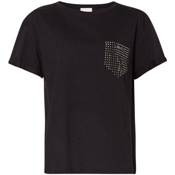 Vêtements Femme T-shirts & Polos Liu Jo T-shirt Strap avec strass Noir