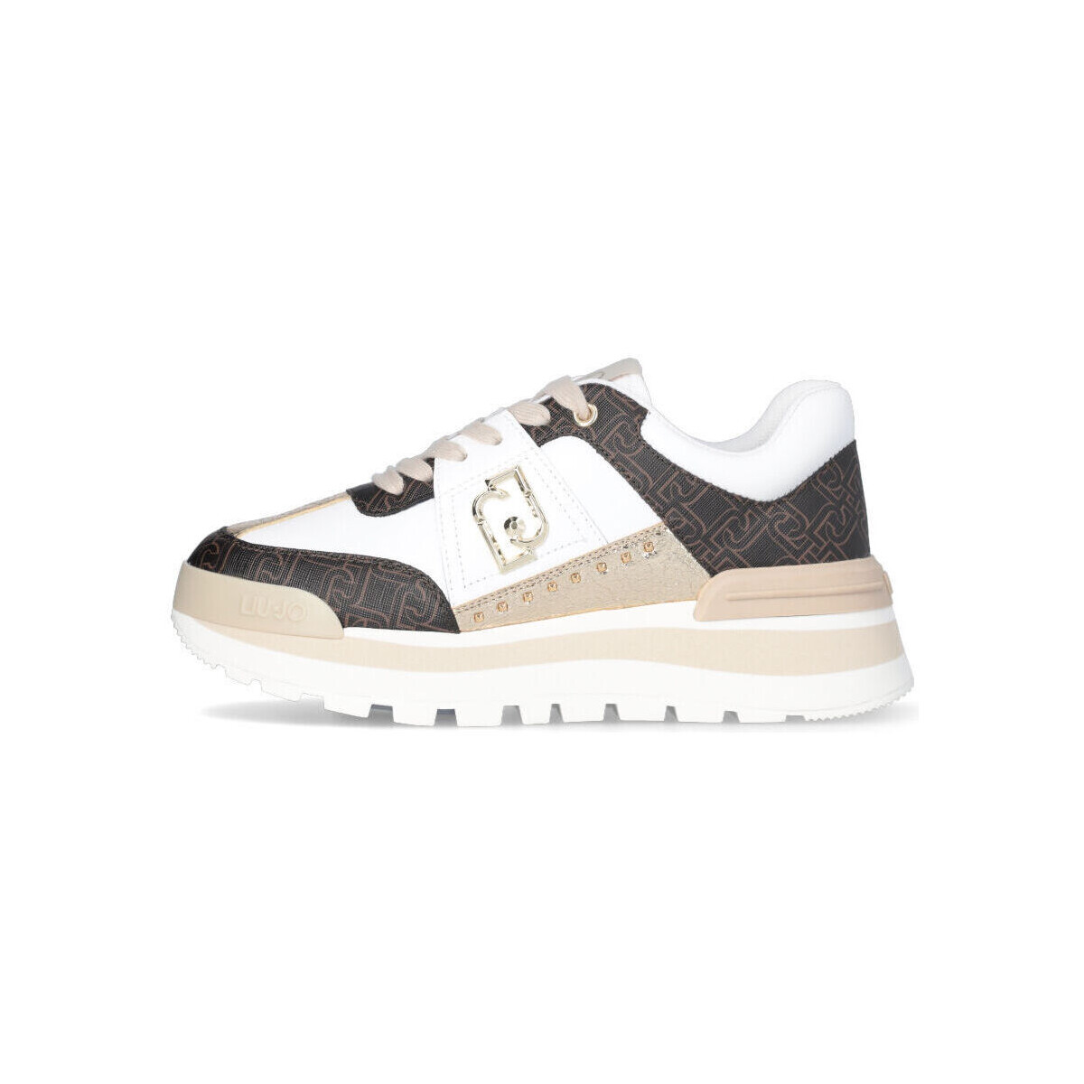 Chaussures Femme Baskets mode Liu Jo Sneakers plateforme avec détails monogramme Marron