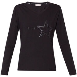 Vêtements Femme Lovely dinner suit tuxedo jacket fits perfectly Liu Jo T-shirt avec étoile et logo Noir