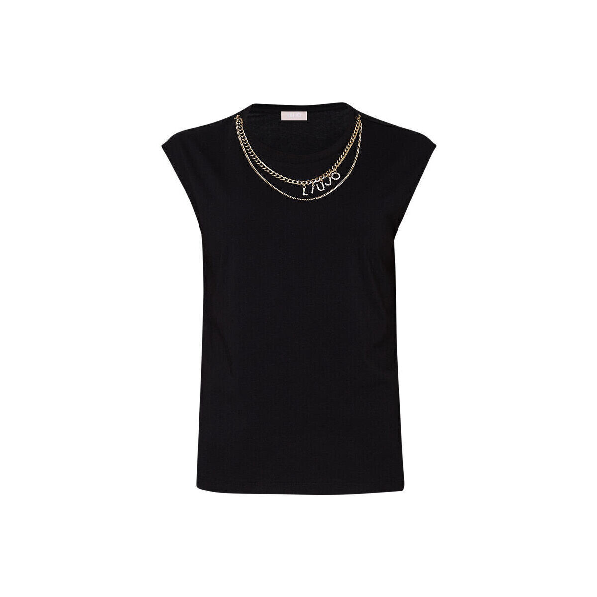 Vêtements Femme T-shirts & Polos Liu Jo T-shirt avec chaîne et logo Noir