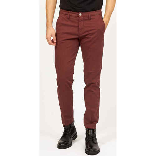 Vêtements Homme Pantalons Sette/Mezzo Pantalon homme Settemezzo avec poches passepoilées Bordeaux
