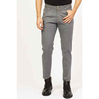 Vêtements Homme Pantalons Sette/Mezzo Pantalon slim gris SetteMezzo avec 5 poches Gris