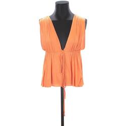 Vêtements Femme Débardeurs / T-shirts sans manche Maje Camisole en coton Orange