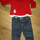 Vêtements Fille Ensembles enfant Influx Ensemble jeans + T-shirt manches longues rouge Influx - 1 an Rouge