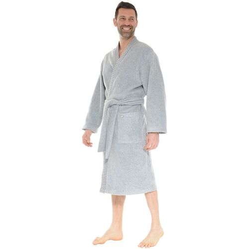 Vêtements Homme Pyjamas / Chemises de nuit Pilus KIMONO LONG GRIS BLAISE Gris