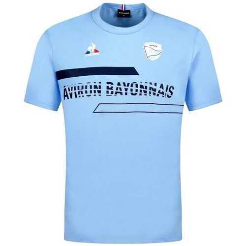 Vêtements T-shirts & Polos Le Coq Sportif T-SHIRT BLEU CIEL AVIRON BAYON Bleu