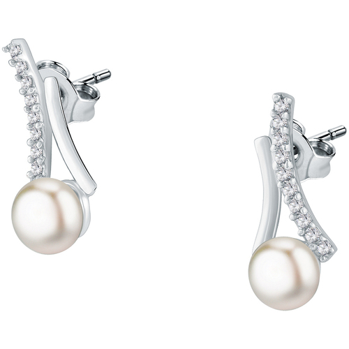 Montres & Bijoux Femme Boucles d'oreilles Cleor Boucles d'oreilles en argent 925/1000 et cultured pearl Argenté
