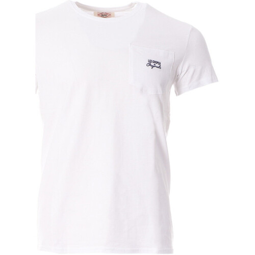 Vêtements Homme T-shirts Comes manches plaid Lee Cooper LEE-011129 Blanc