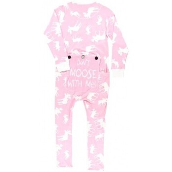 Vêtements Fille Pyjamas / Chemises de nuit Lazyone - Pyjama une pièce Pink classic moose bébé Rose