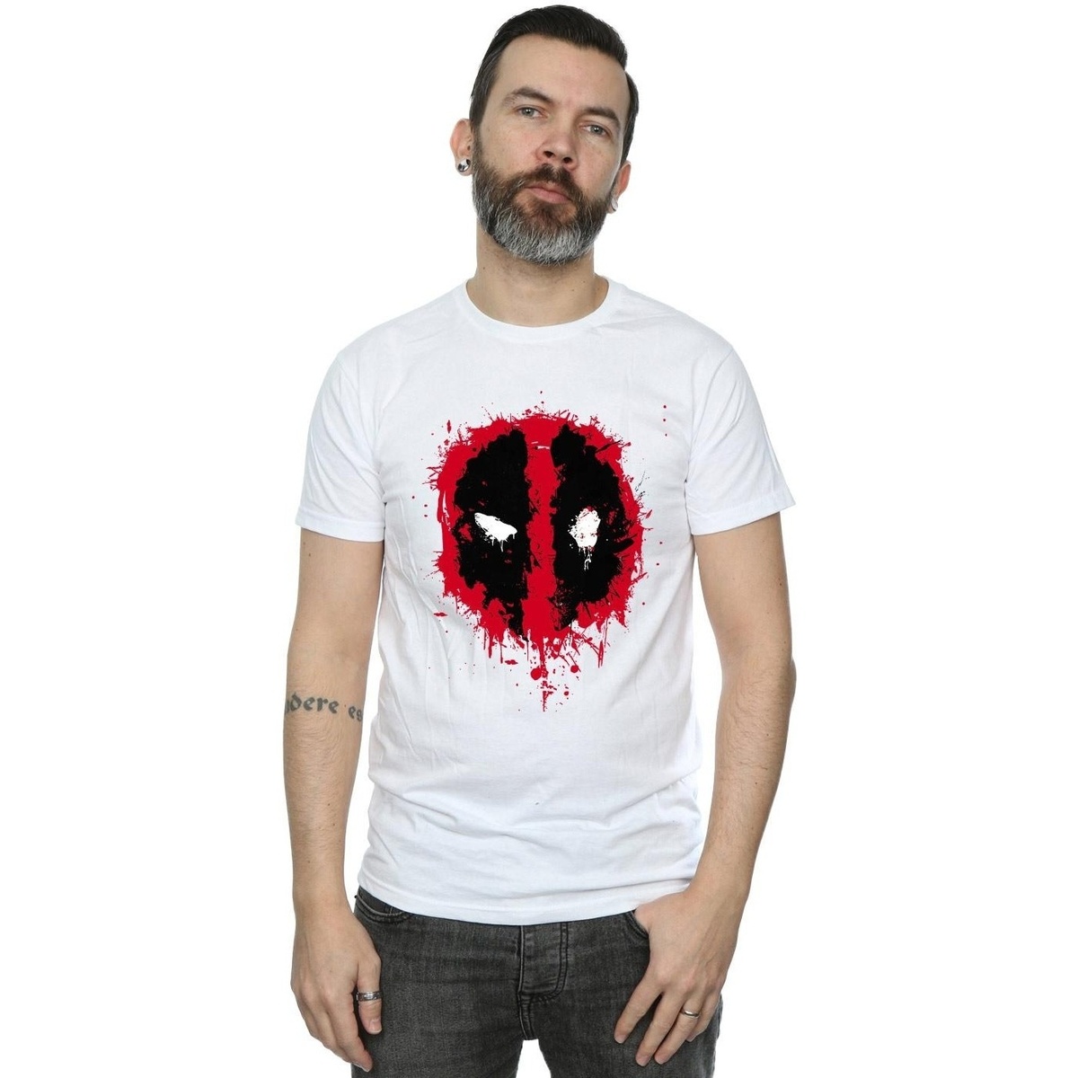 Vêtements Homme T-shirts manches longues Deadpool BI1007 Blanc