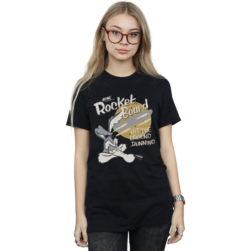 Vêtements Femme T-shirts manches longues Dessins Animés Rocket Board Noir