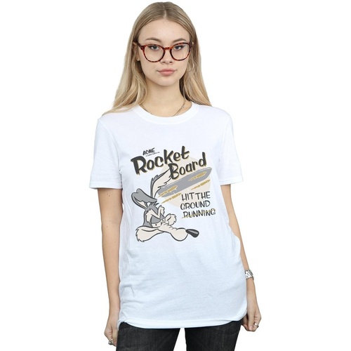 Vêtements Femme T-shirts manches longues Dessins Animés Rocket Board Blanc