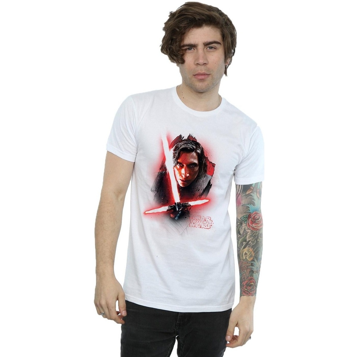 Vêtements Homme T-shirts manches cotton Star Wars: The Last Jedi BI1220 Blanc