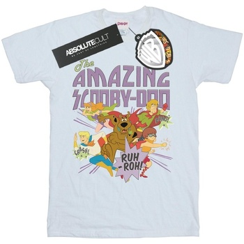 Vêtements Fille T-shirts manches longues Scooby Doo The Amazing Scooby Blanc