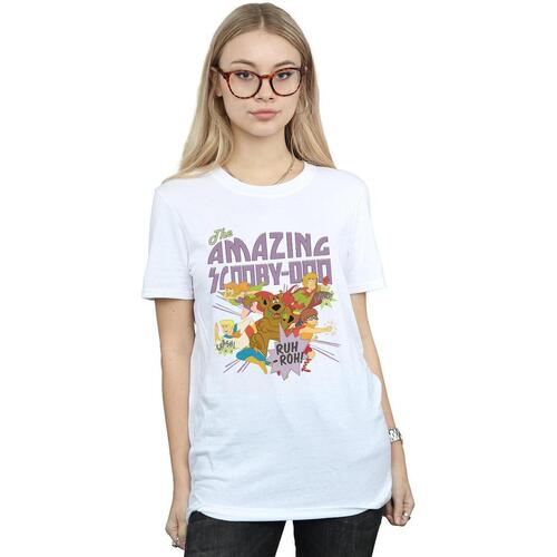 Vêtements Femme T-shirts manches longues Scooby Doo The Amazing Blanc