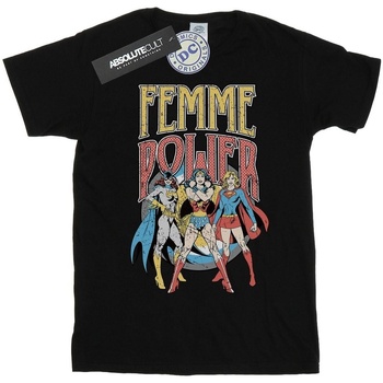 Vêtements Fille T-shirts manches longues Dc Comics Femme Power Noir