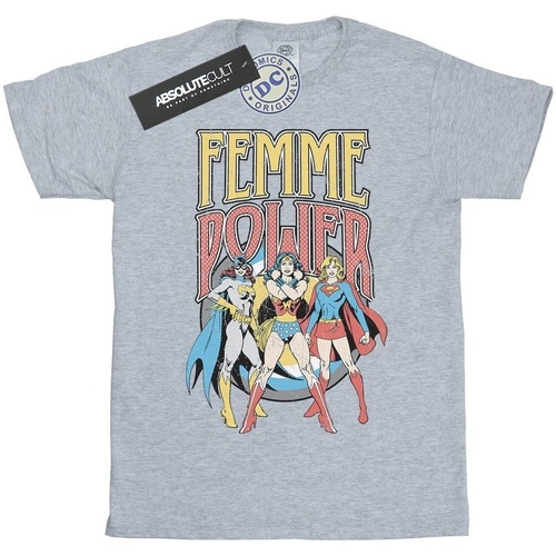 Vêtements Fille T-shirts manches longues Dc Comics Femme Power Gris