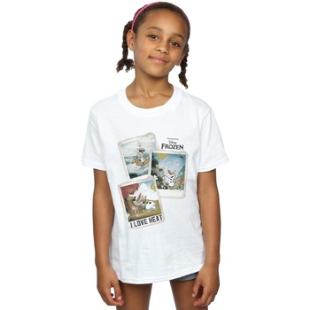 Vêtements Fille T-shirts manches longues Disney BI1561 Blanc