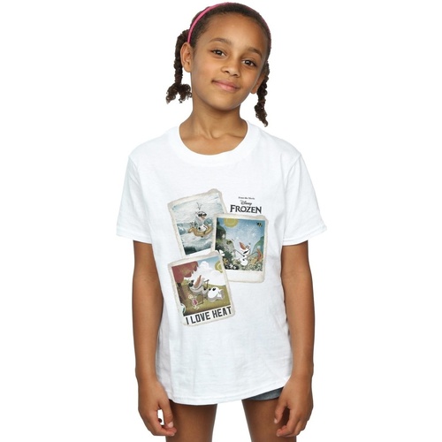Vêtements Fille T-shirts manches longues Disney BI1561 Blanc